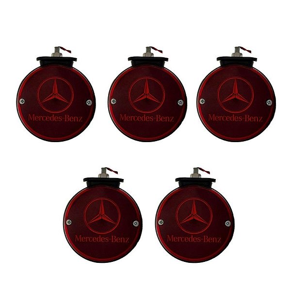 Kit 5 Lanternas Maria Smart Mercedes Benz Base Preta Lantersul