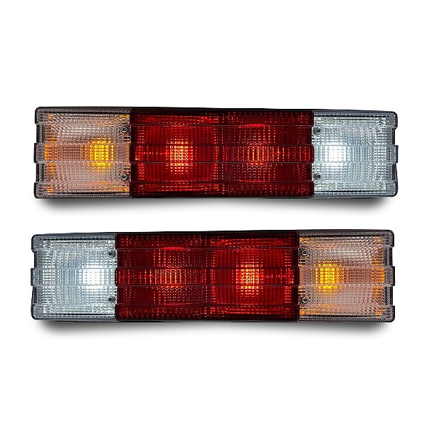 Par Lanterna Traseira Mercedes 1620 LED Cristal MT 24V Lantersul