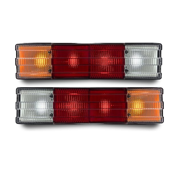 Par Lanterna Traseira Mercedes 1620 LED Cristal BR 12V Lantersul