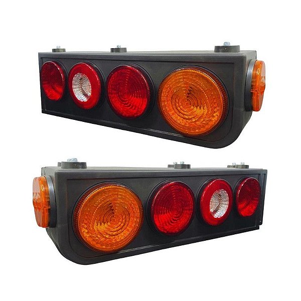 Par Lanterna Traseira Caminhão LED Sem Aba H3