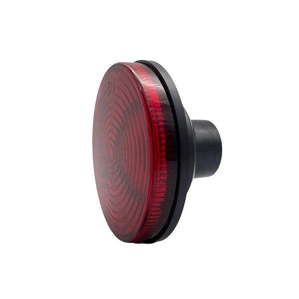 Lanterna Traseira Rubi 125mm LED Bivolt Com Fio Metalizada H3