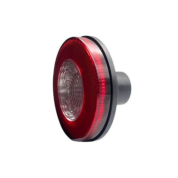Lanterna Traseira Luz de Ré 125mm LED Bivolt Com Fio Metalizada H3