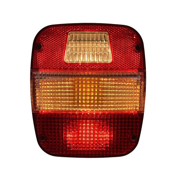 Lanterna Traseira LED 24V Ford Volks Cristal Lado Direito Sem Vigia Metalizado Lantersul