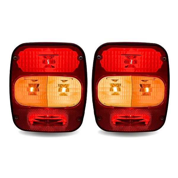 Par Lanterna Traseira Ford Volkswagen Euro 5 Cristal Branco Lantersul