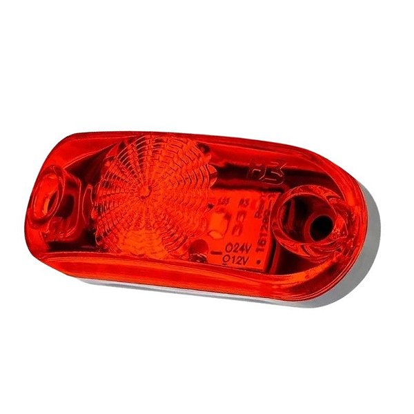 Lanterna Delimitadora Traseira Âmbar LED 65mm Carreta Caminhão Baú H3