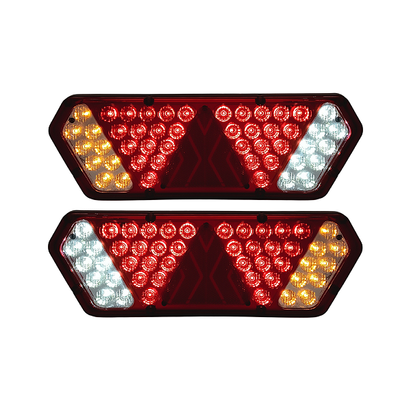 Par Lanterna Traseira Guerra Silver Rubi Motion LED 12/24v Lantersul