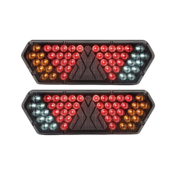 Par Lanterna Traseira Guerra Black Cristal Motion LED 12/24v Lantersul