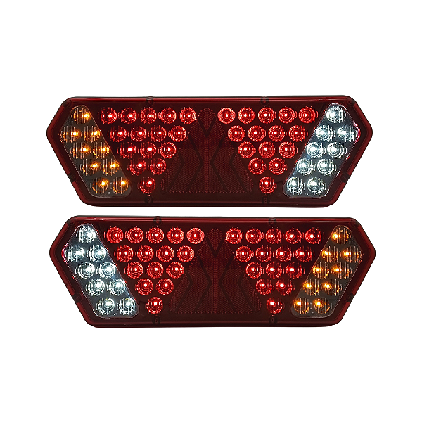 Par Lanterna Traseira Guerra Black Rubi Motion LED 12/24v Lantersul