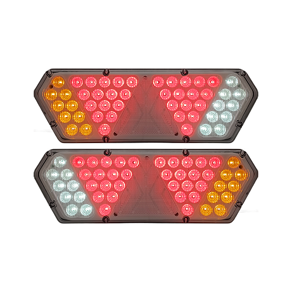 Par Lanterna Traseira Guerra White Cristal Motion LED 12/24v Lantersul