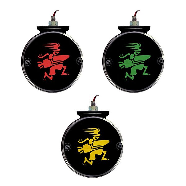 Kit 3 Lanternas Maria Smart Bojuda Surfista Amarelo, Verde e Vermelho