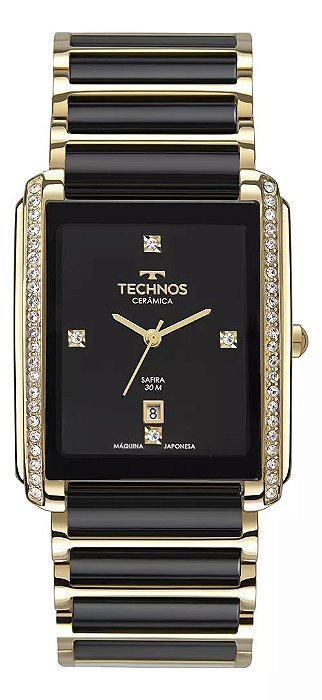 Relógio Technos Feminino Ceramic Dourado GN10AY/9P
