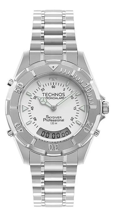 Relógio Technos Masculino Skydiver Prata T20557S/3B