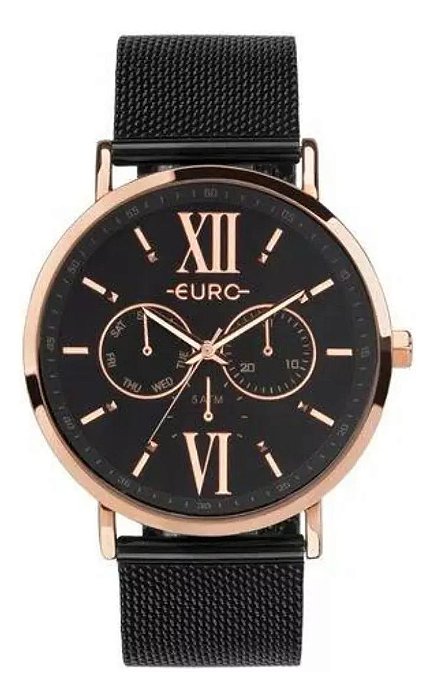 Relógio Euro Feminino Multiglow Preto EU6P29AHGBPS/5P