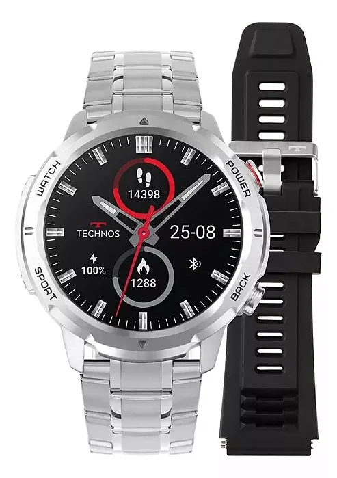 Smartwatch Technos Connect Sports Call Prata TSPORTSCAA/6K