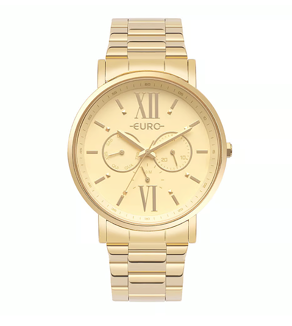 Relógio Euro Feminino Multiglow Dourado EU6P29AIT/4D
