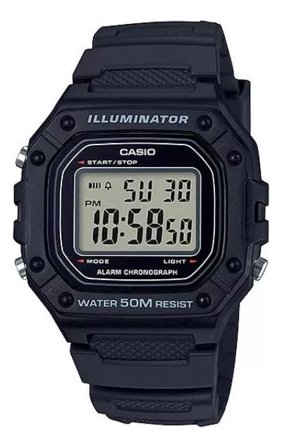 Relógio Casio Masculino Digital Preto W-218H-1AVDF-SC
