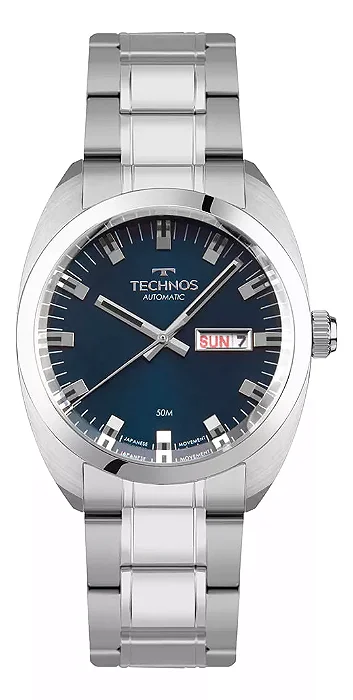 Relógio Technos Masculino Automatico Prata 8205OV/1A