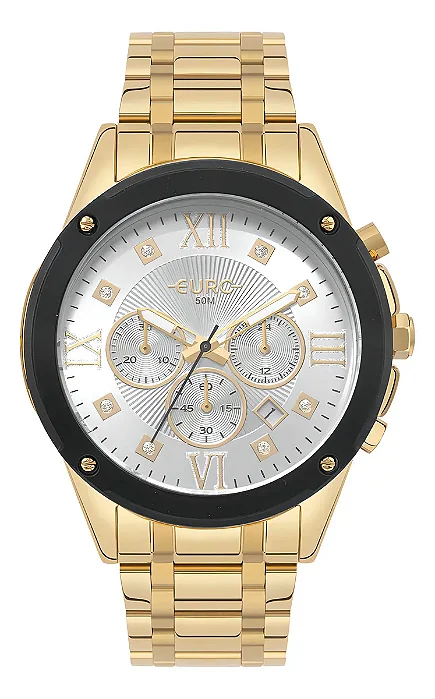 Relógio Euro Feminino Big Case Dourado EUJS25AJ/4D