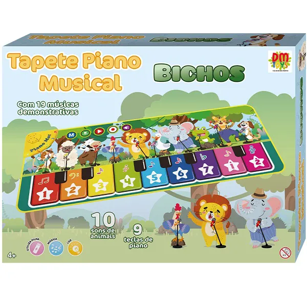 Tapete Piano Musical Bichos da DM Toys