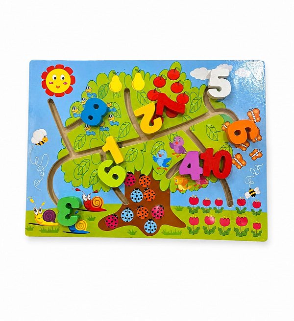 Labirinto Numérico de Madeira MONTESSORI YINS KIDS