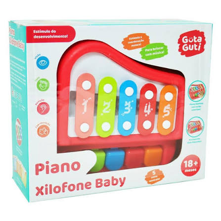 Piano Xilofone Baby - Cores sortidas