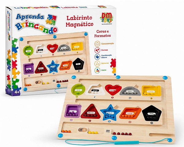 Labirinto Magnético – Cores e Formatos
