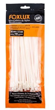 Abracadeira Nylon Branca 200x3,5 Foxlux