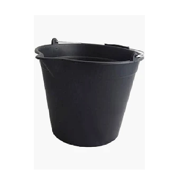 Balde Para Concreto Pvc 12lts Preto Zumplast