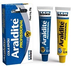 Cola Araldite Epóxi Profissional Lento 23g 90 Minutos