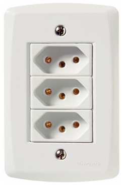 Conjunto 3 Tomadas 2P+T Nbr14136 10A Lux2-57145/076