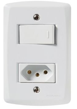 Conjunto Interruptor Sim+Tomada 2P+T 10A Lux2-57145/064