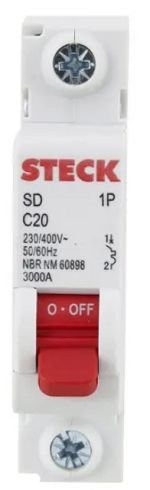 Disjuntor Unipolar Din 20A Steck