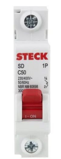 Disjuntor Unipolar Din 50A Steck