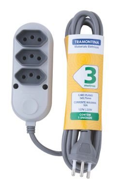 Extensão Tripla 3,0Mts 2P+T 10A 250V 57504/020 Tramontina