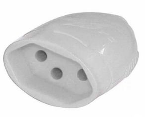 Plug Femea 20A 2P+T Branco 1612 Daneva