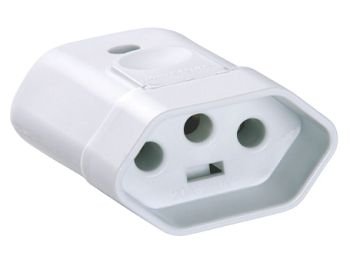 Plug Femea 20A 2P+T Novo Padrão Branco 57402/055 Tramontina