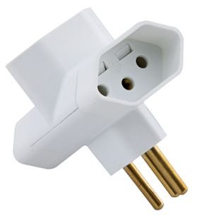 Plug T Adaptador 3 Pinos 2P+T 10A 250V- 57400/080 Tramontina