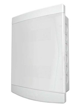 Quadro Distribuição Embutir 12/16 Disjuntores com Barramento Porta Branca - Tigre