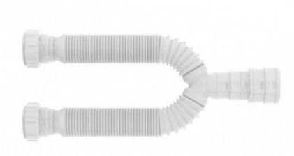 Sifão Duplo Flexível Universal Branco Blukit