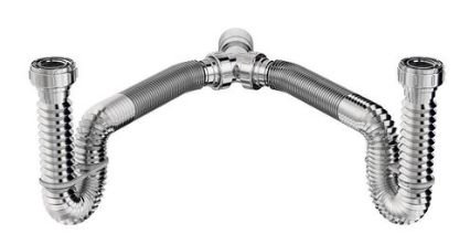 Sifão Flexível Universal Duplo Cromado 7159 Censi