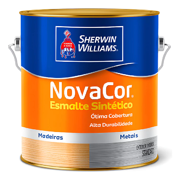Tinta Esmalte Novacor Alto Brilho Preto 3,6L - Sherwin Williams