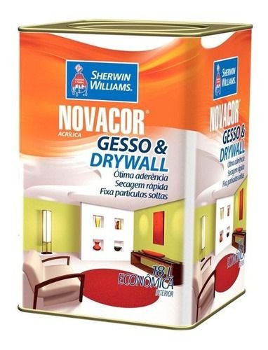 Tinta Novacor Gesso Drywall Branco 18L - Sherwin Williams