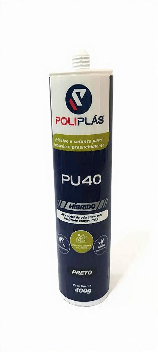 Selante PU 40 Preto 400G - Poliplás