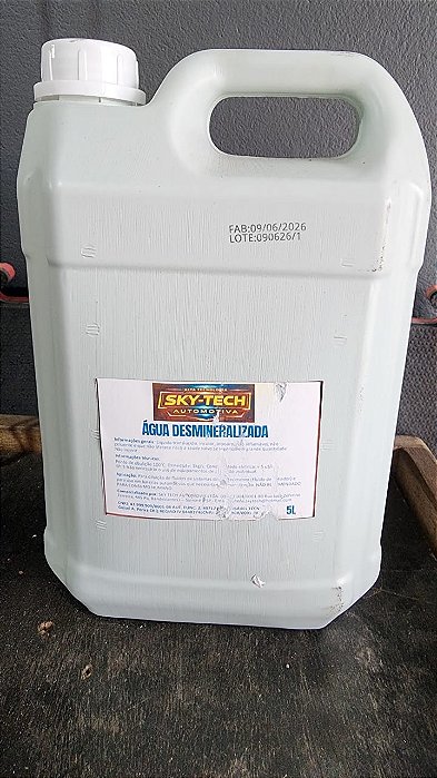 Àgua Desmineralizada 5 Litros Skytech