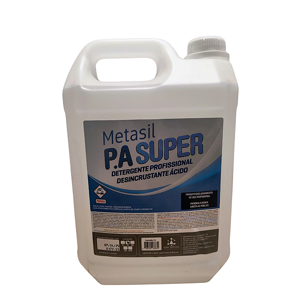 Detergente Desincrustante Ácido Concentrado PA Super - 5 Litros