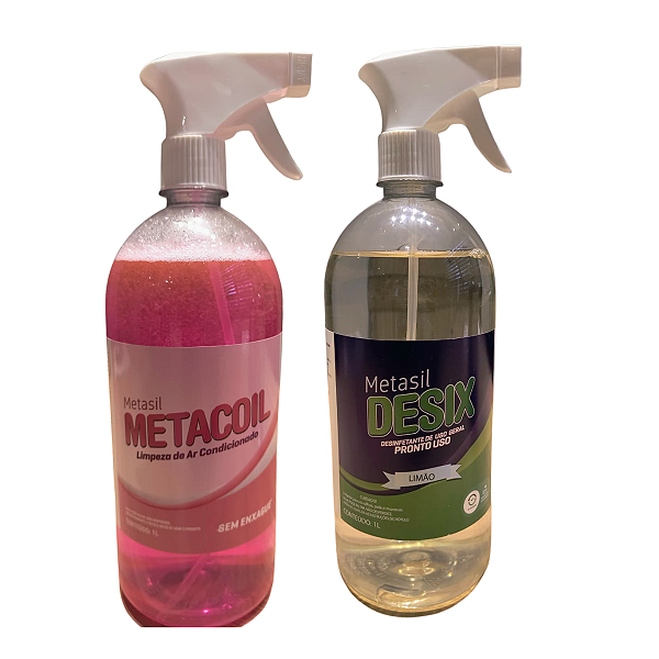 Kit Completo P/ Limpeza E Higienização De Ar Condicionado 1L - Limão