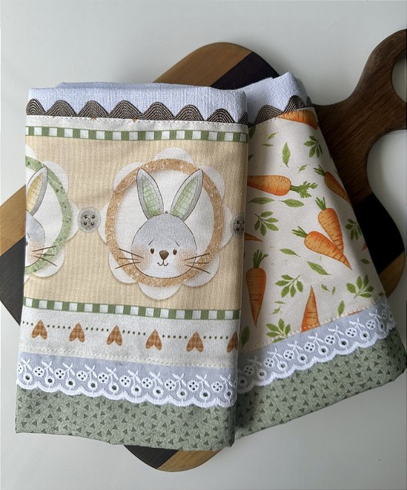 Kit 2 panos- Páscoa Cenoura