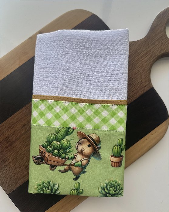 Pano de prato - Capivara Verde