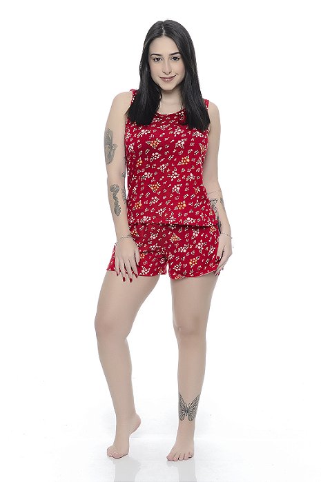 Shortdoll flor regata feminino verão ref 002