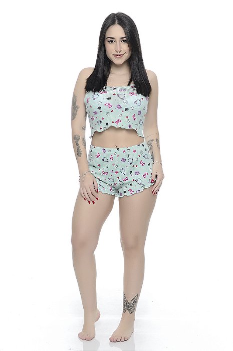 Shortdoll fone Virginia alcinha feminino verão ref 003